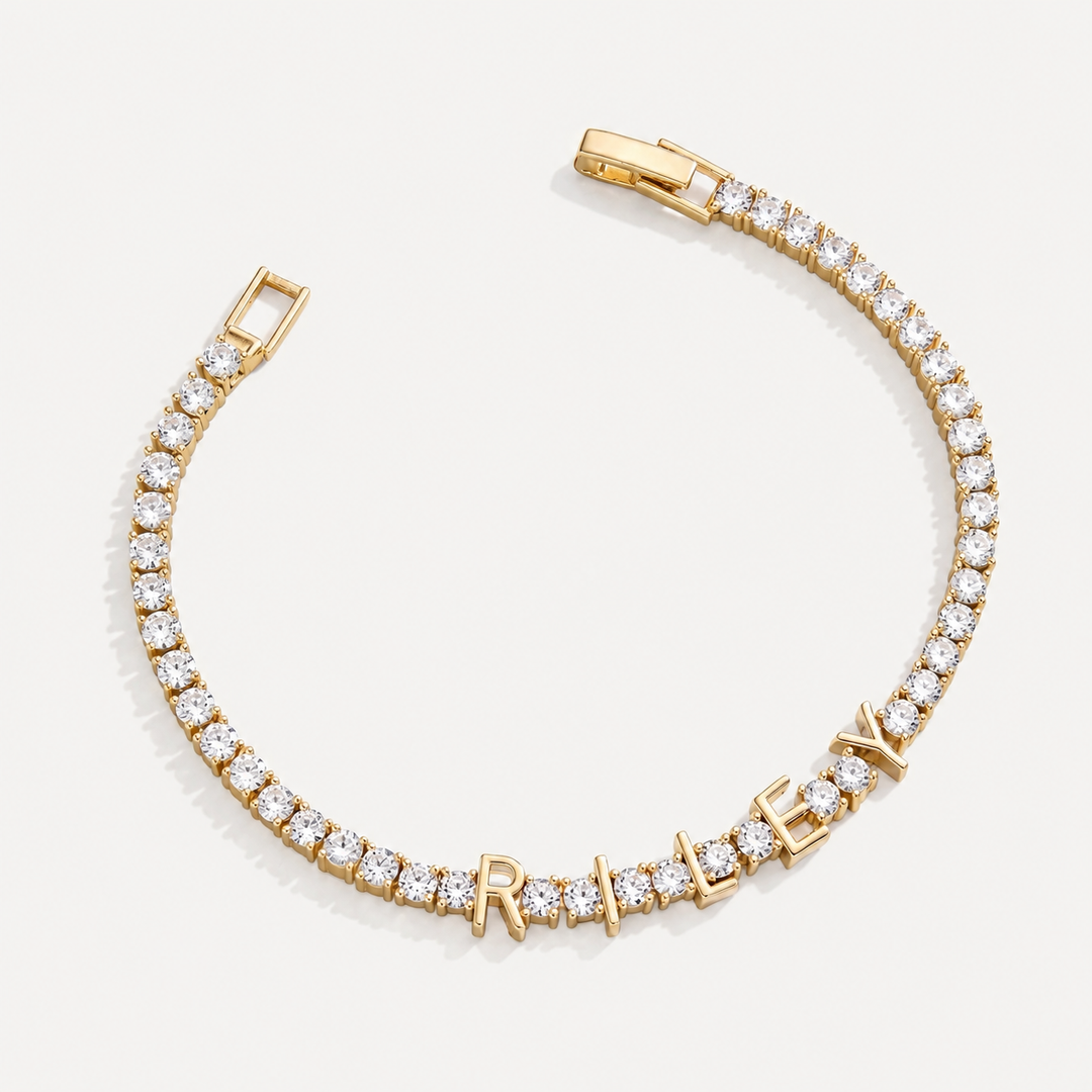 Signature Tennis Name Bracelet