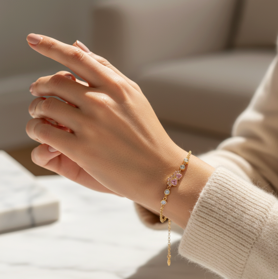 Pink Paw Sparkle Bracelet