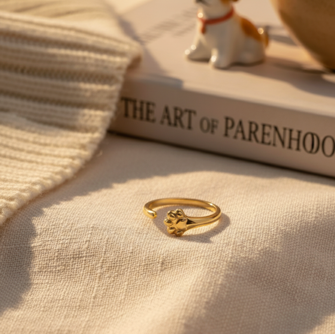 Twin Paw Harmony Ring