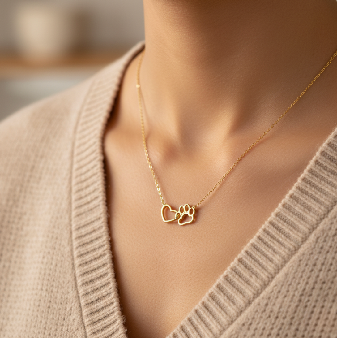 Heart & Paw Necklace