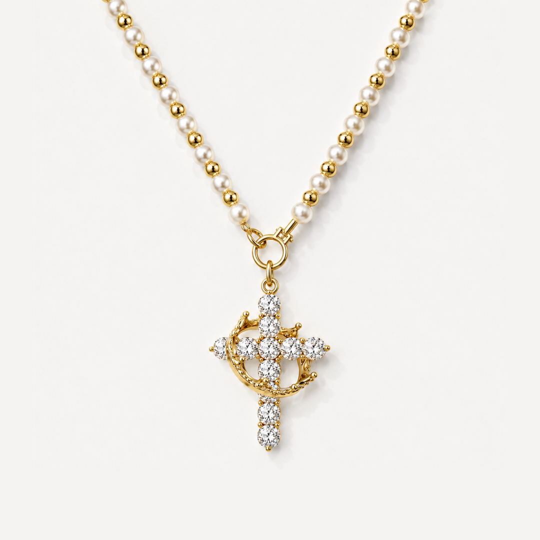 Pearl Cross Necklace